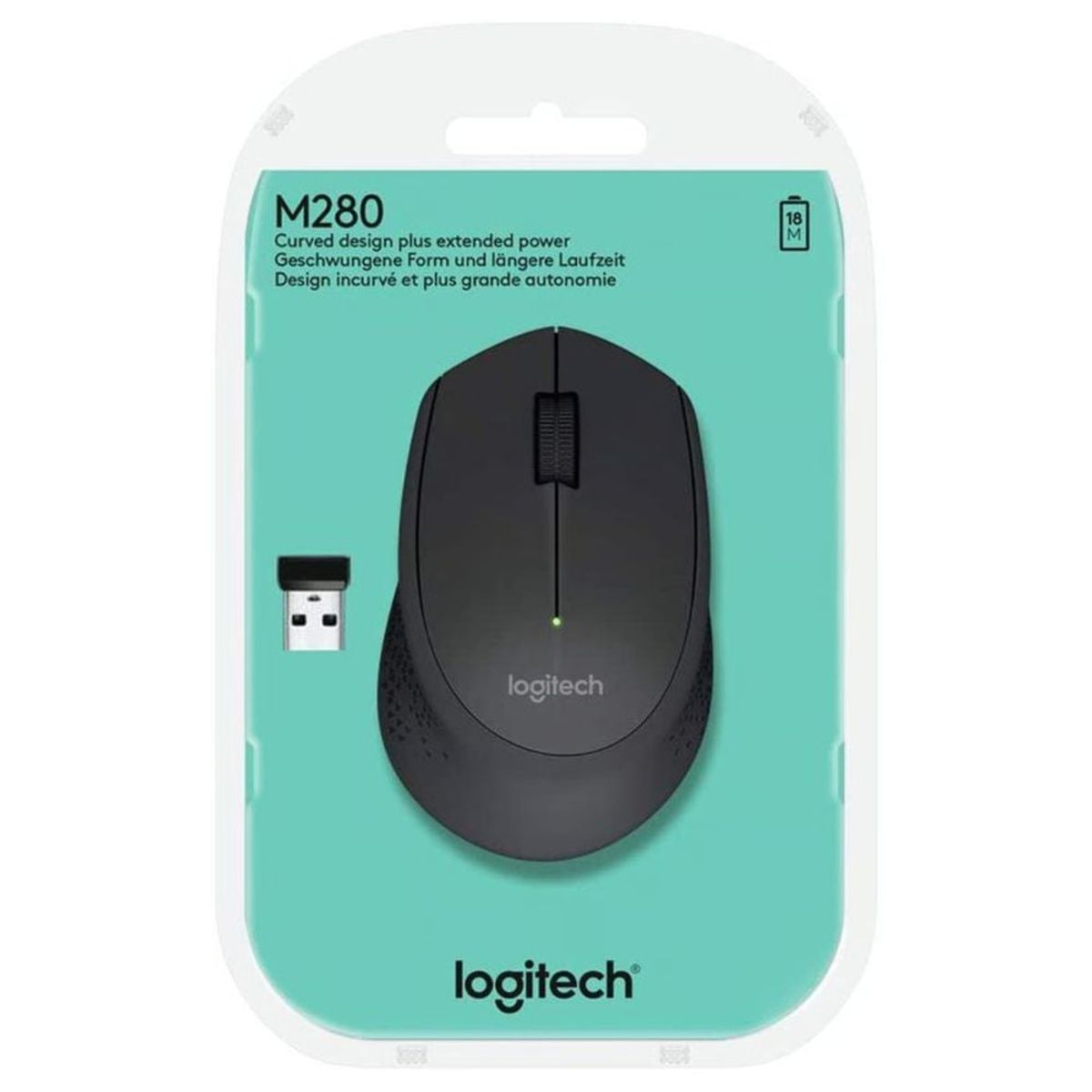 LOGITECH - Mouse Logitech M280 Inalámbrico Negro