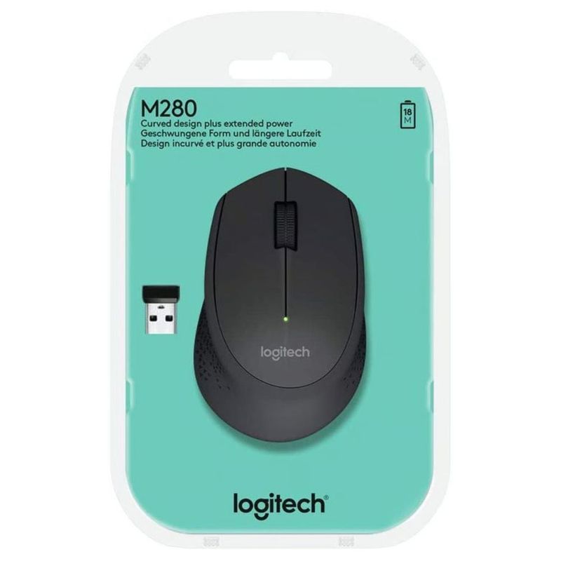 LOGITECH - Mouse Logitech M280 Inalámbrico Negro