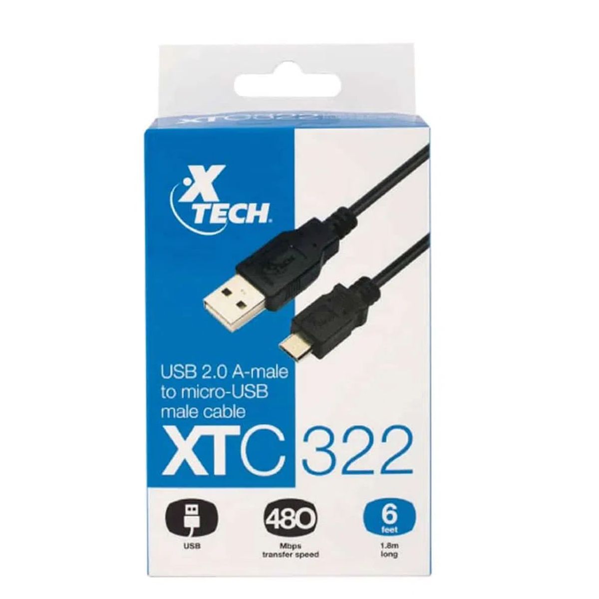 XTECH - Cable Xtech XTC-322 - USB 2.0 A Micro USB