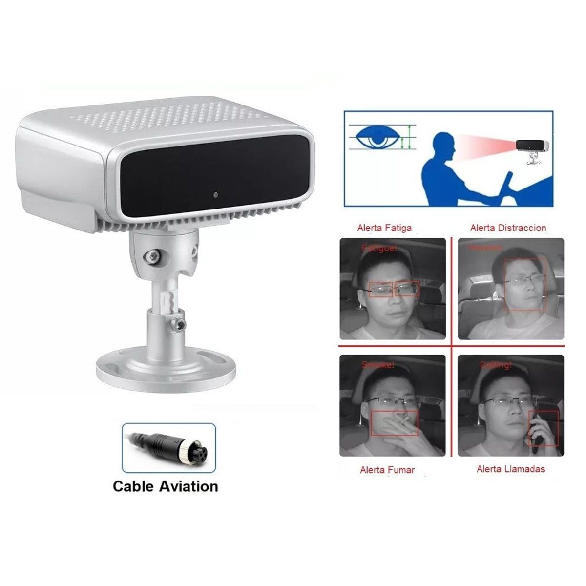 GENERICO - Sensor De Fatiga Distracción Fumar Hablar 12v-24v