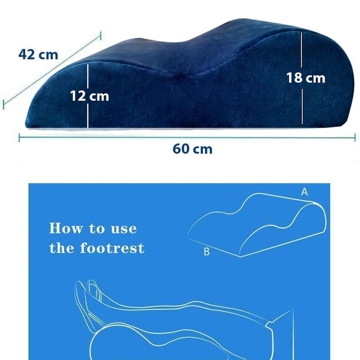 PERUMASSAGE - Elevador Ergonómico de Piernas con Funda para Varices y Pies Hinchados