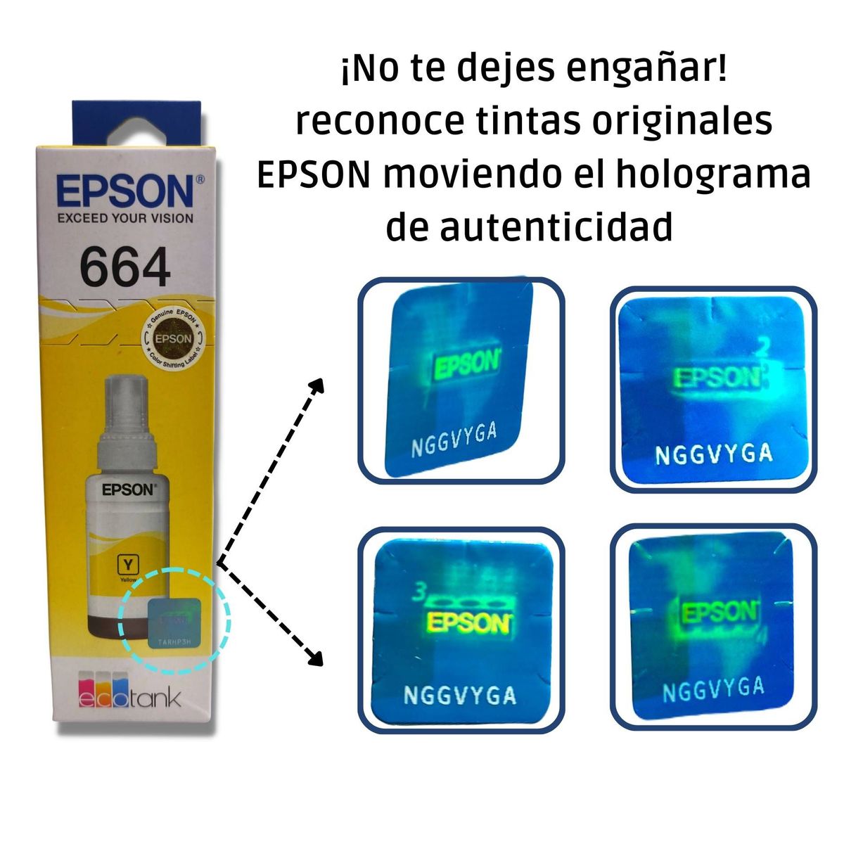 EPSON - KIT de TINTA EPSON T664 ORIGINALES serie L - L395 L380 L575 L555