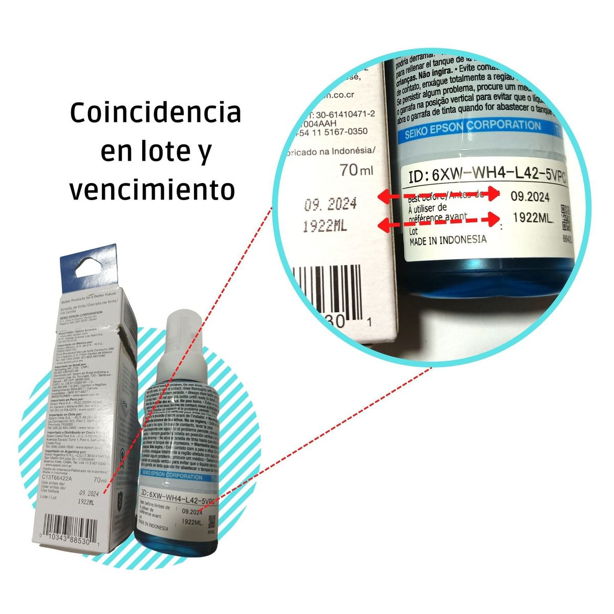 EPSON - KIT de TINTA EPSON T504 ORIGINALES Ecotank 4150, 4160 , L6171, L6161