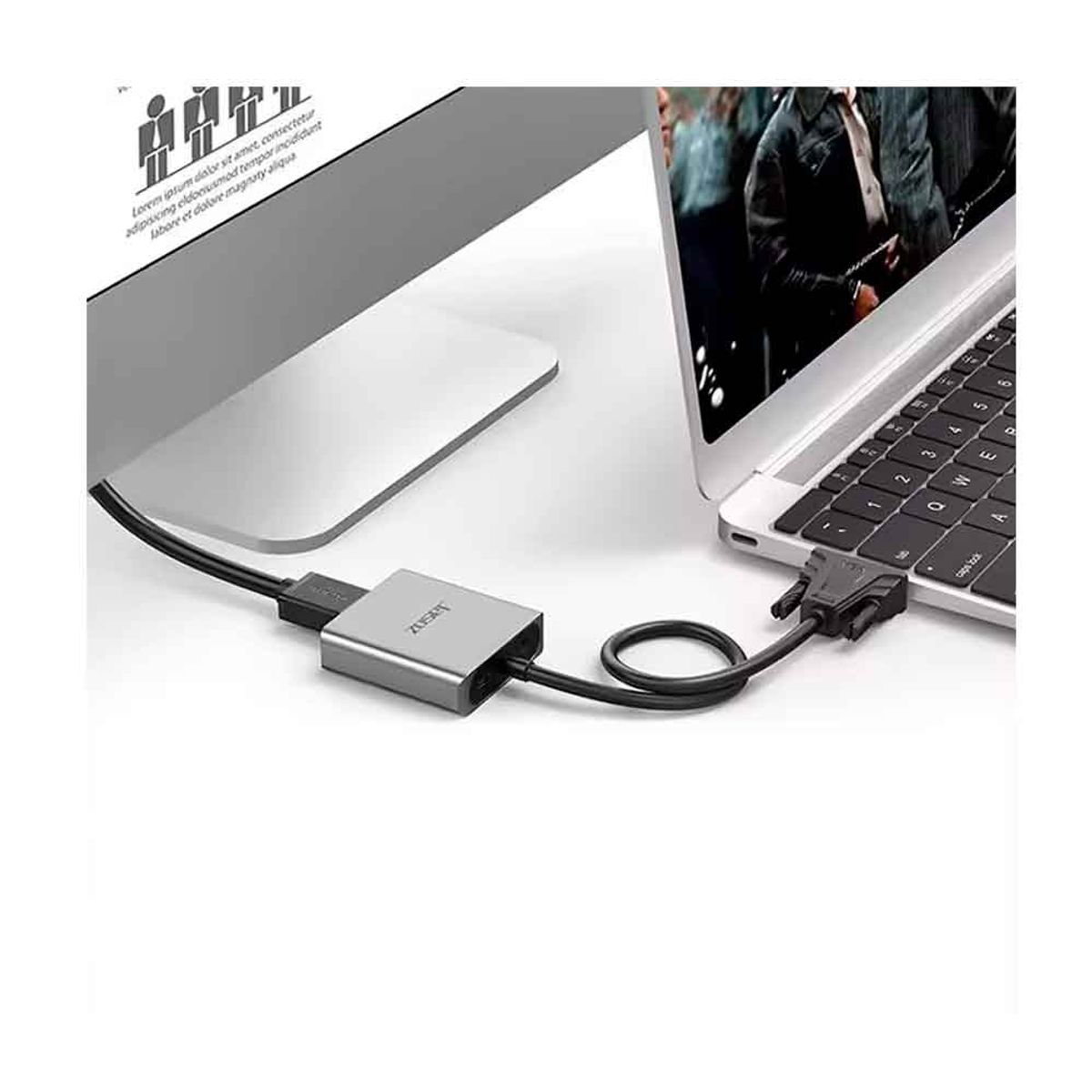 VARIOS - Adaptador VGA Macho a HDMI Hembra Full HD Convertidor con Audio