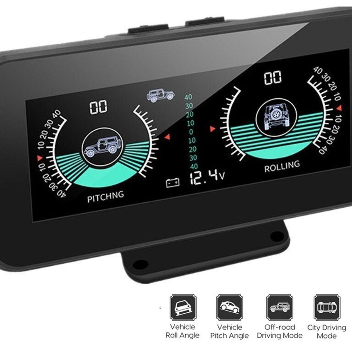 GENERICO - Inclinometro Digital Vehicular Pendiente Inclinación 12-24v