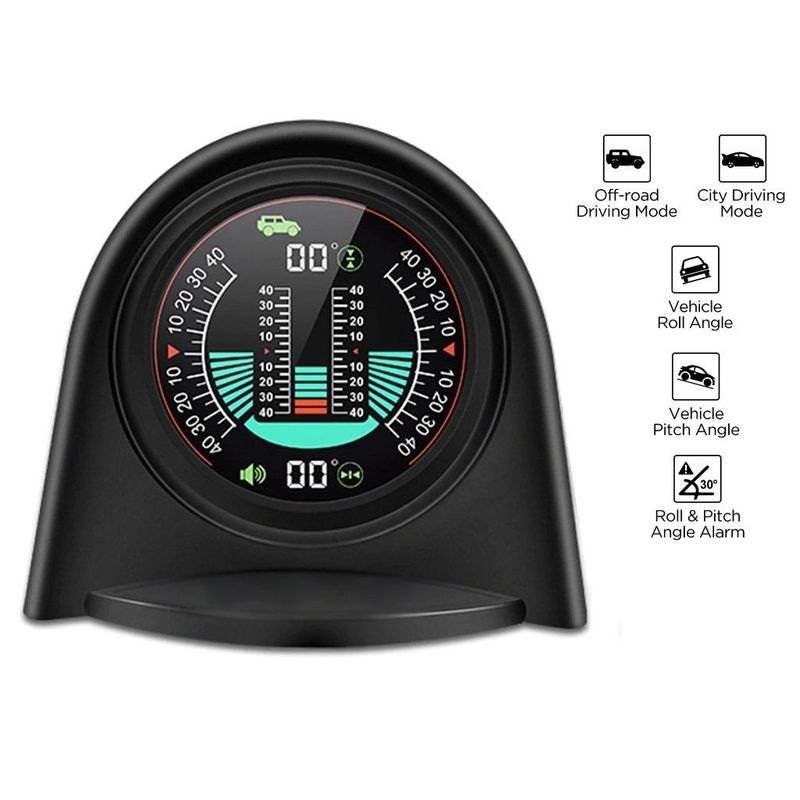 GENERICO - Inclinometro Vehicular Digital Conexion Cigarrera 12V