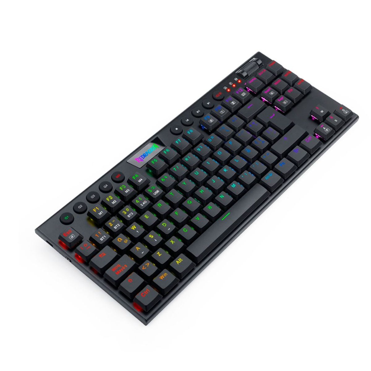 REDRAGON - Redragon K621 Horus TKL Teclado mecánico inalámbrico RGB Ultradelgado