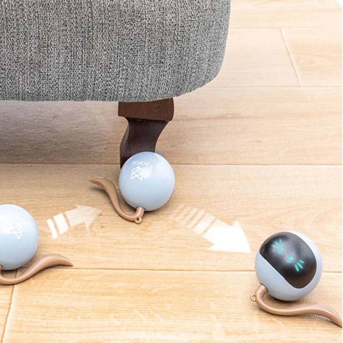 CAT - Juguete para Gatos Bola Giratoria Automática Luces Usb Fofos