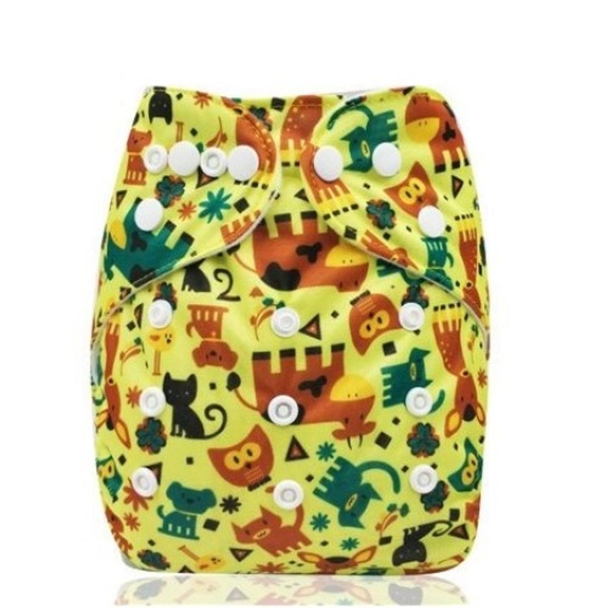 EKOALITAS - Pack 3 - Pañales de Tela Barrera Simple - Animal (6 Insert)