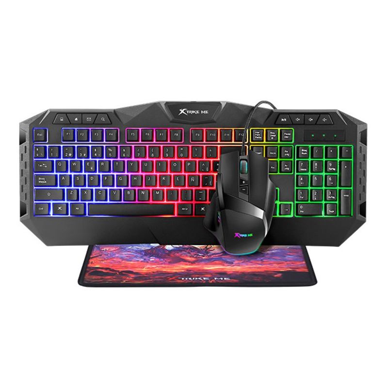 XTRIKE ME - Combo Gamer Teclado + Mouse + Mousepad 3 en 1 Xtrike Me MK-900SP