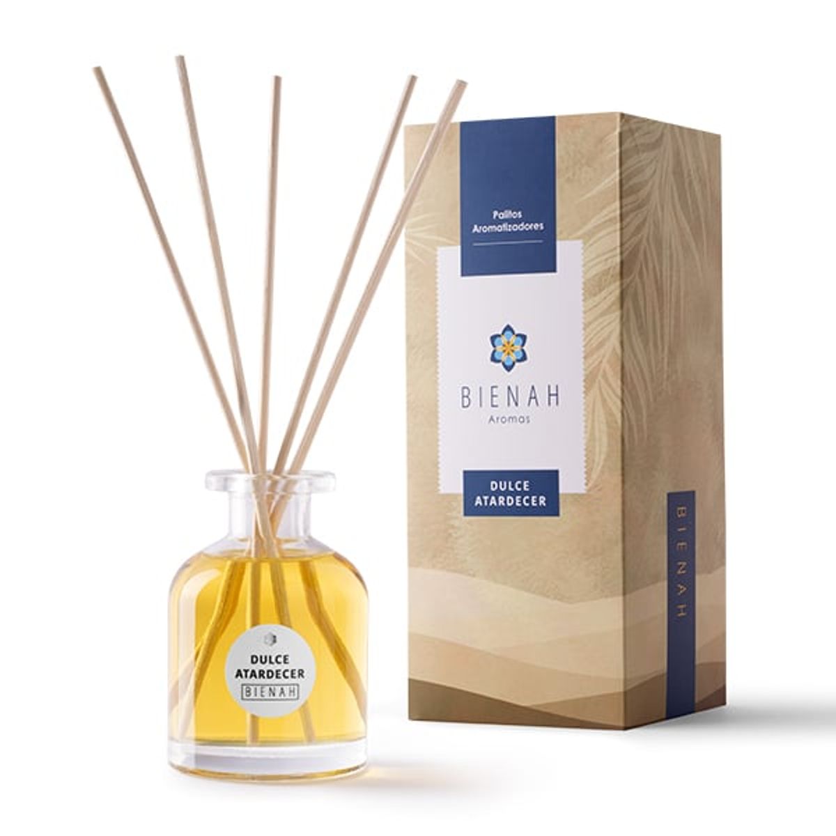 BIENAH - Difusor Palitos Aromatizadores Bienah Dulce Atardecer 100 ml Canela y Manzana