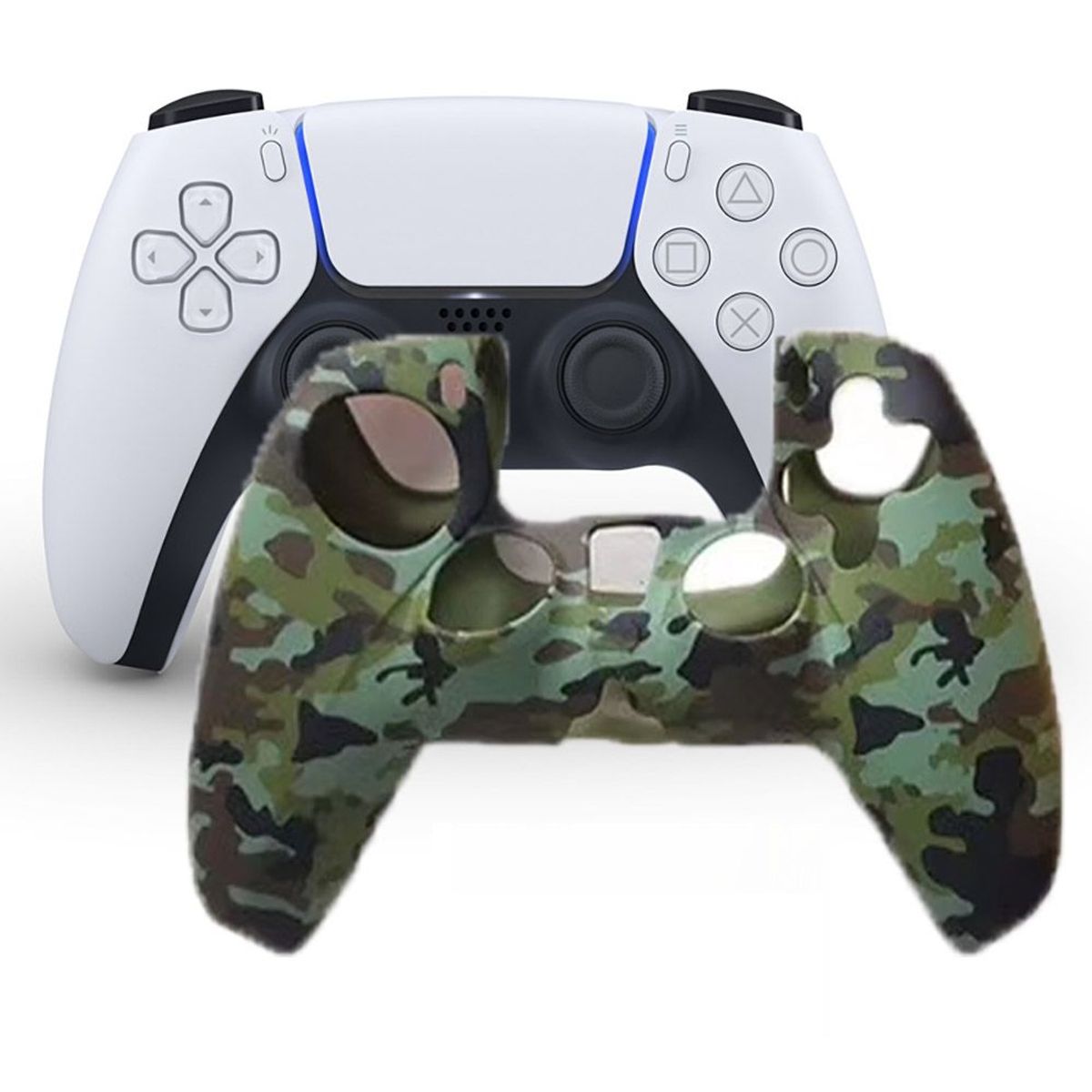 VARIOS - Funda para Mando PS5 Dualsense Verde Camuflado