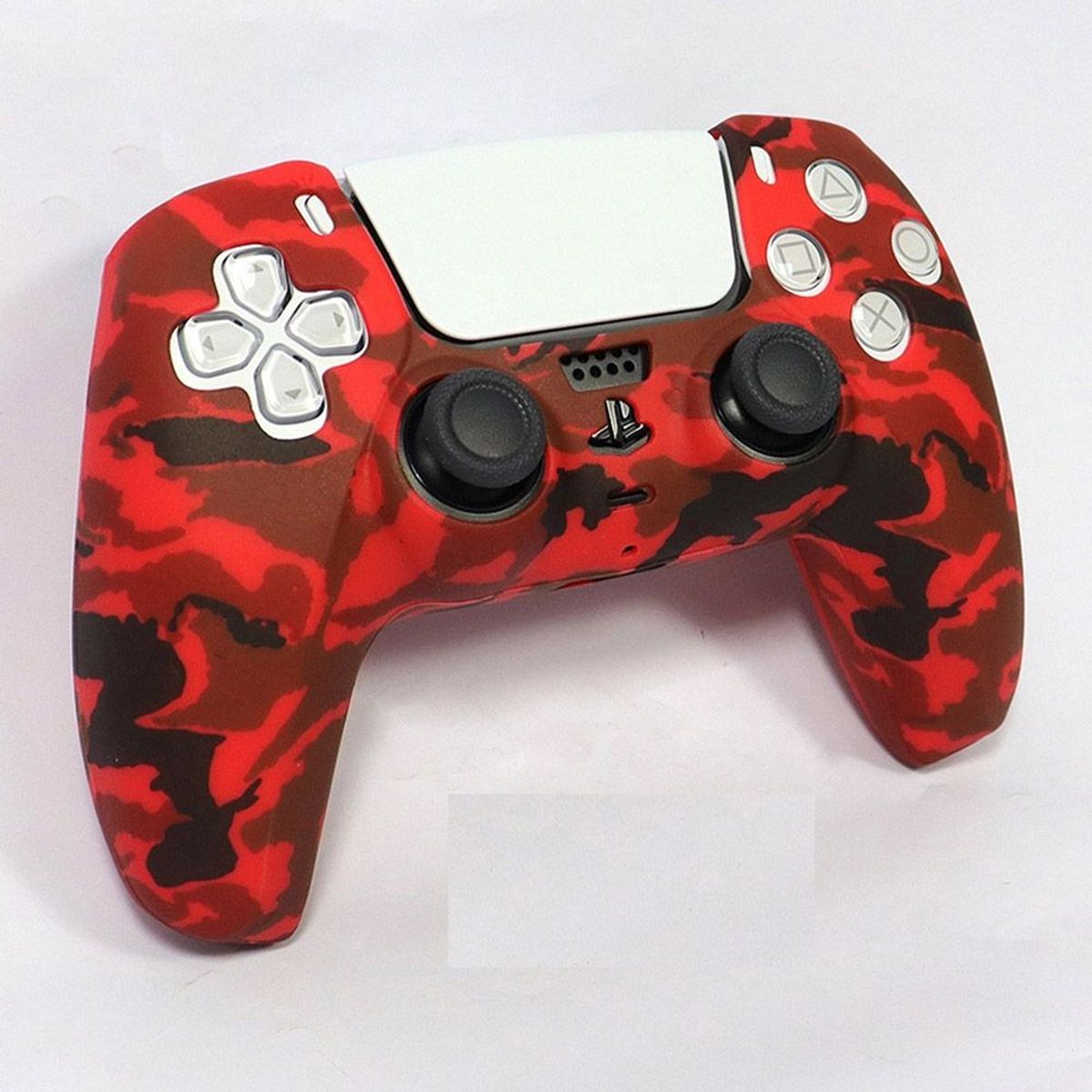 VARIOS - Funda para Mando PS5 Dualsense Rojo Camuflado