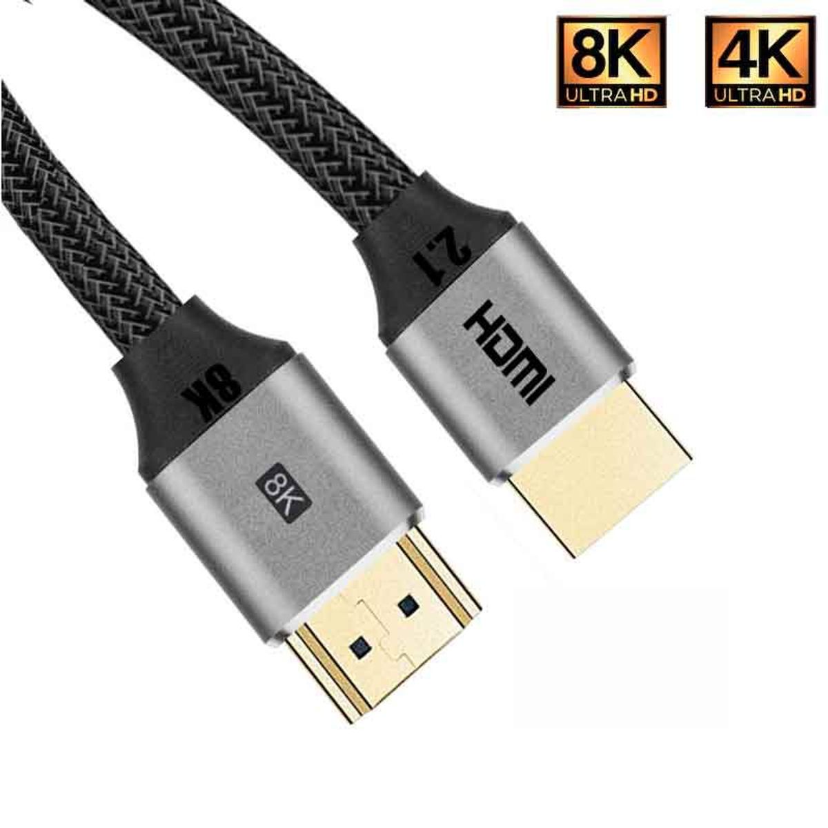VARIOS - Cable HDMI 2.1 8K 60Hz - 4K 120Hz 48Gbps 1.5m PS5, PS4, Xbox