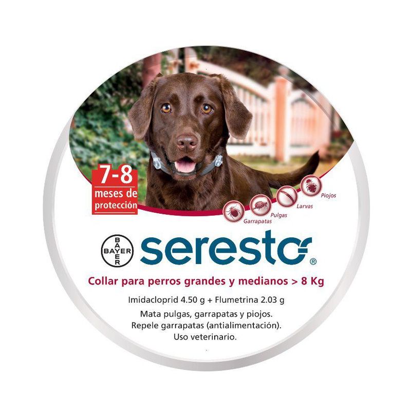 SERESTO - Seresto collar para perros medianos y grandes más de 8 kg
