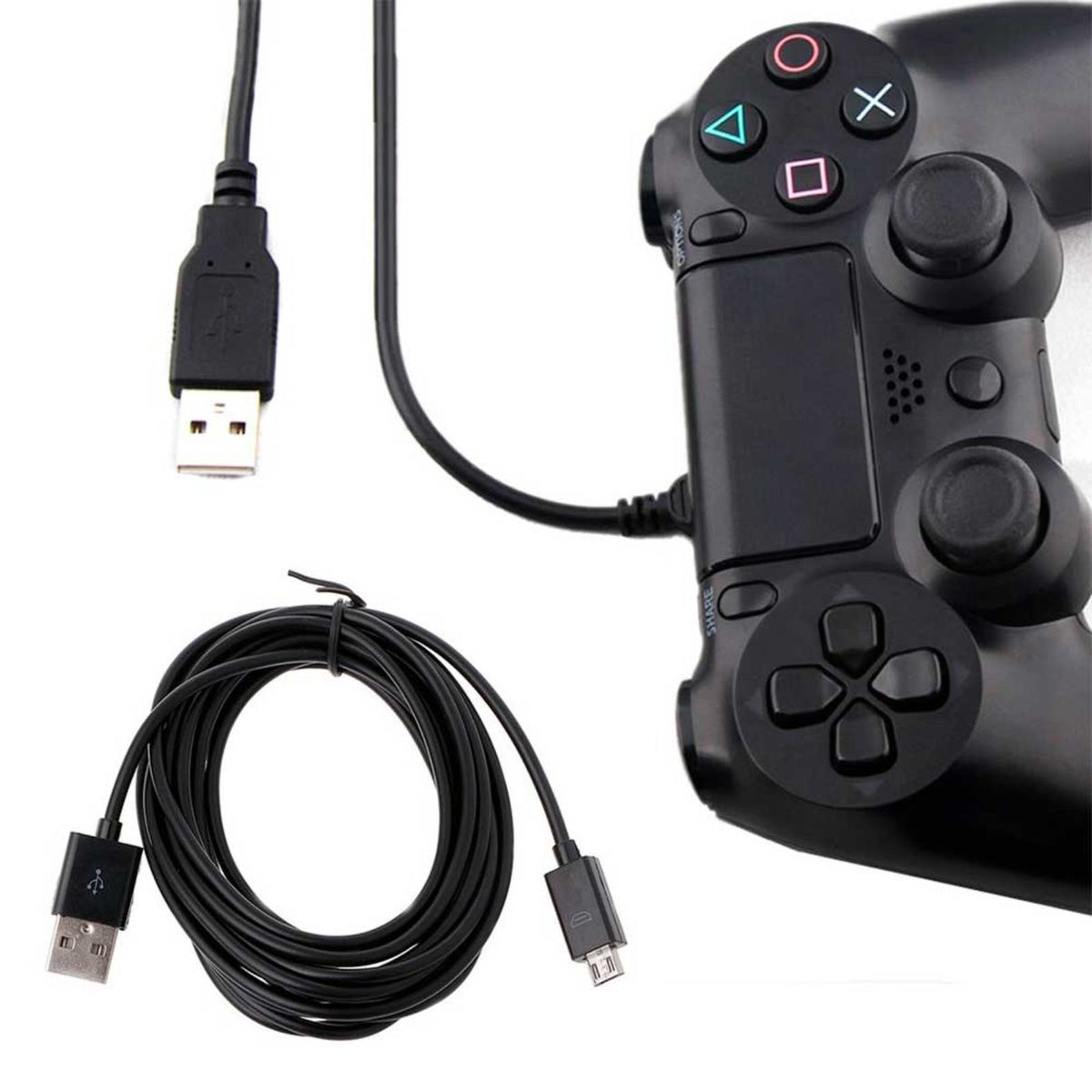 VARIOS - Cable de Carga para Mando PS4 Dualshock 4 Datos
