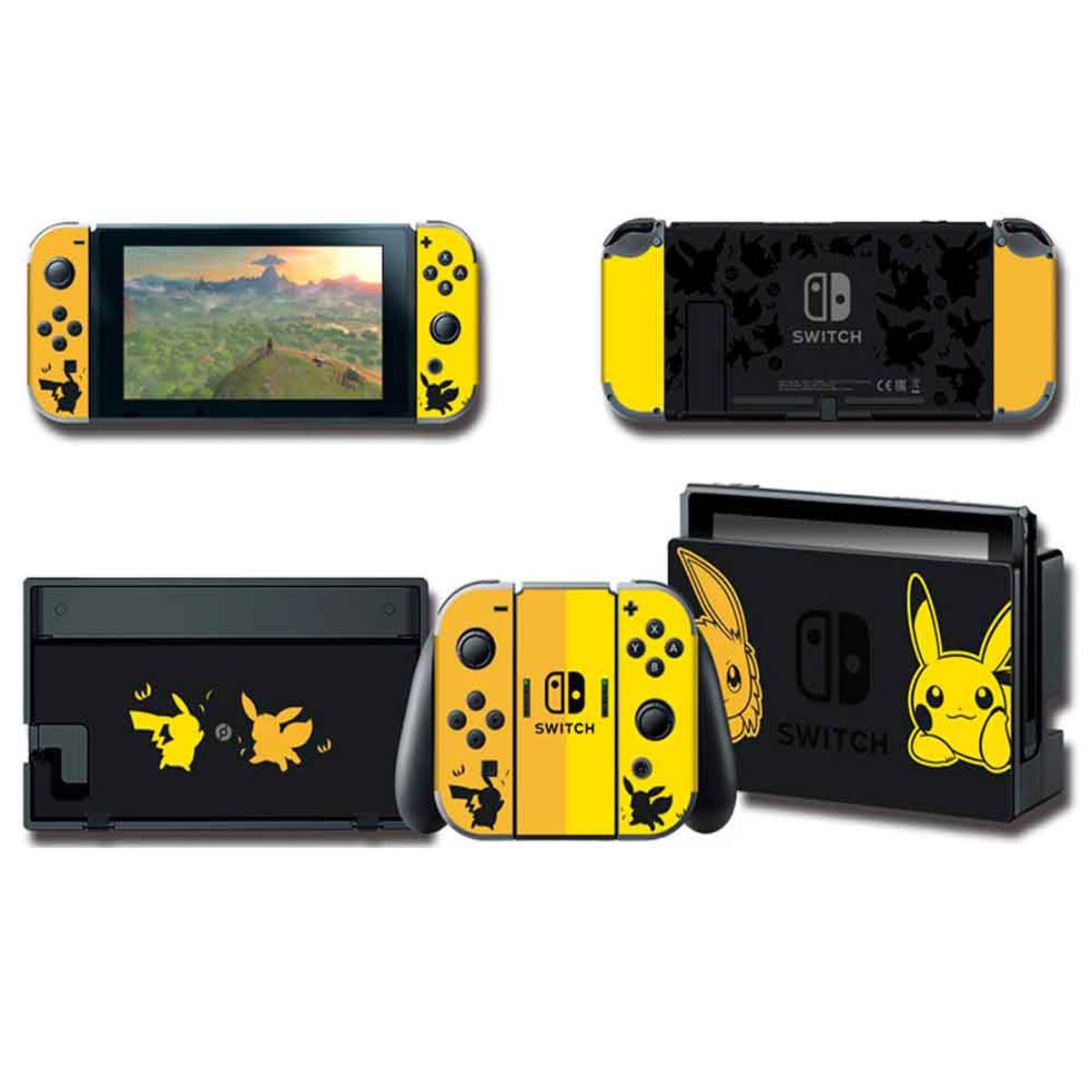 SKIN - Skin para Nintendo Switch OLED Pikachu Evee N°2000