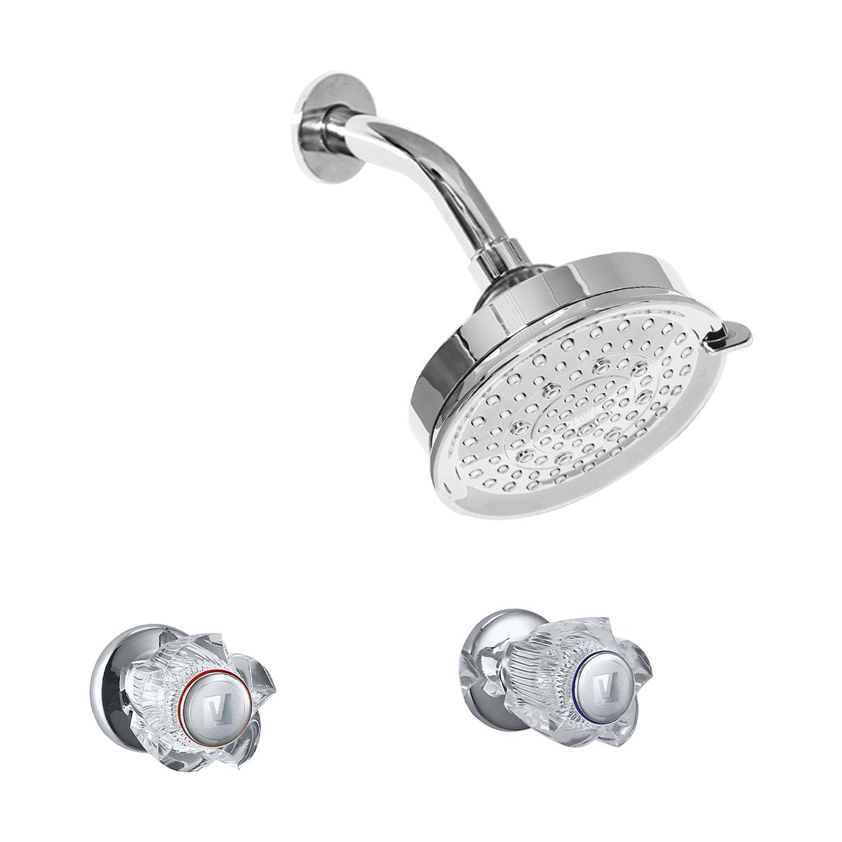 VAINSA - Mezcladora para ducha cristal con salida española hecho en bronce Vainsa