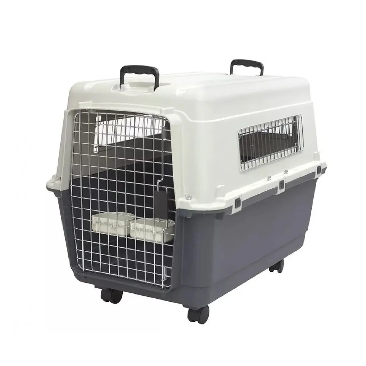 GENERICO - Kennel Transportador Jaula L90 Perros Grandes Plastico Llantas