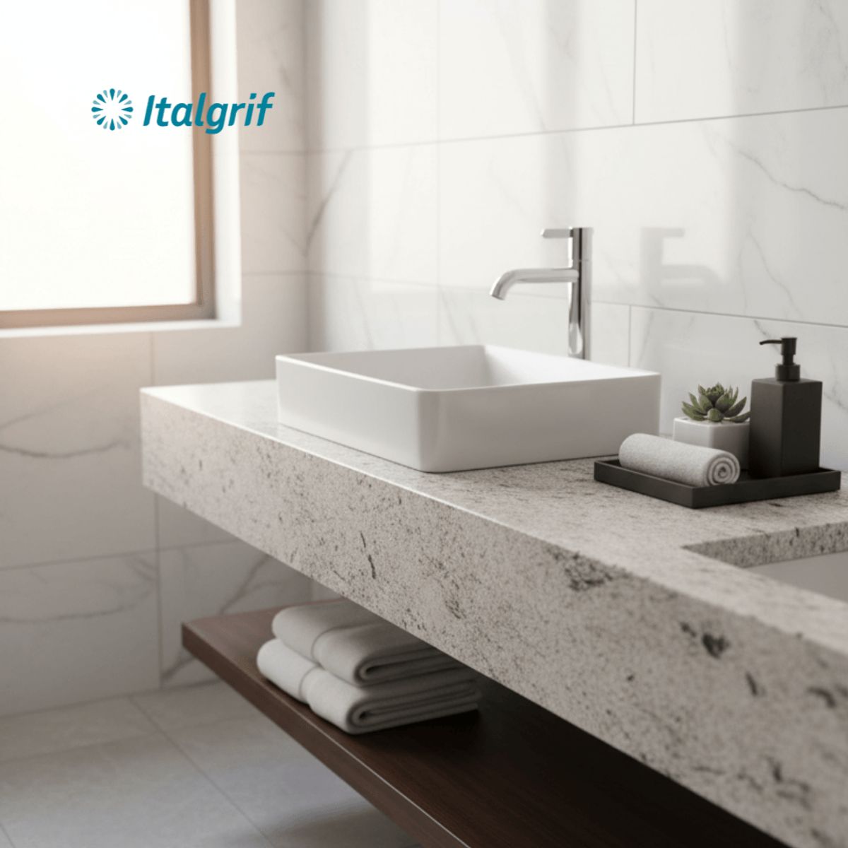 ITALGRIF - Llave para lavatorio alta cartagena cromado Italgrif