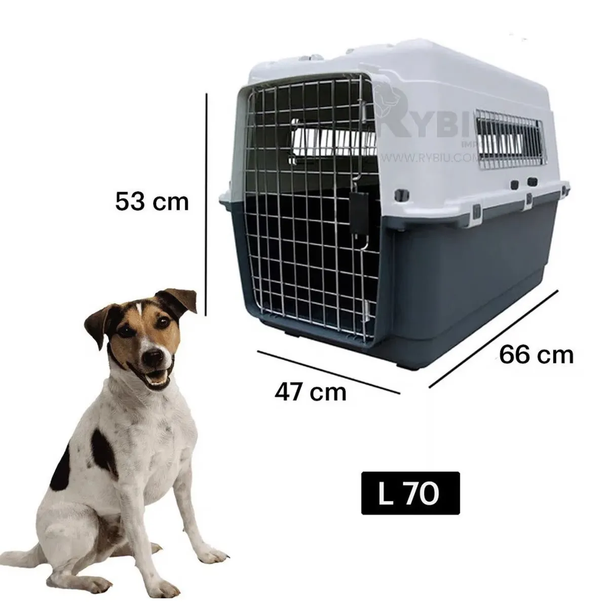 GENERICO - Kennel Transportador Jaula L70 Perros Medianos Pequeño