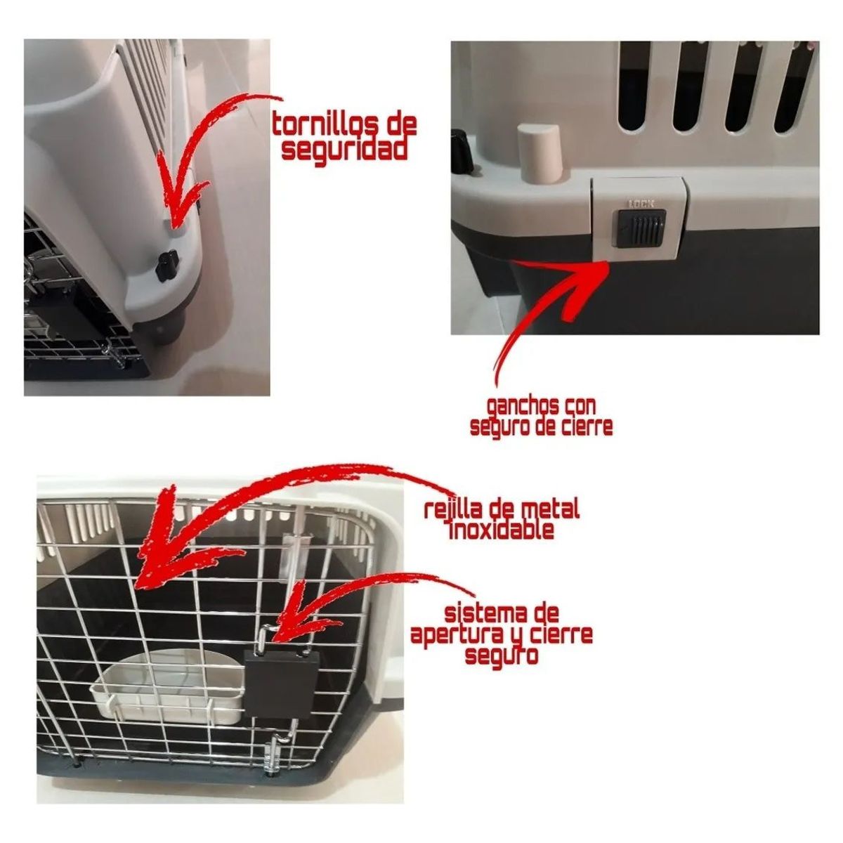 GENERICO - Kennel Transportador Jaula L50 Perros Pequeños