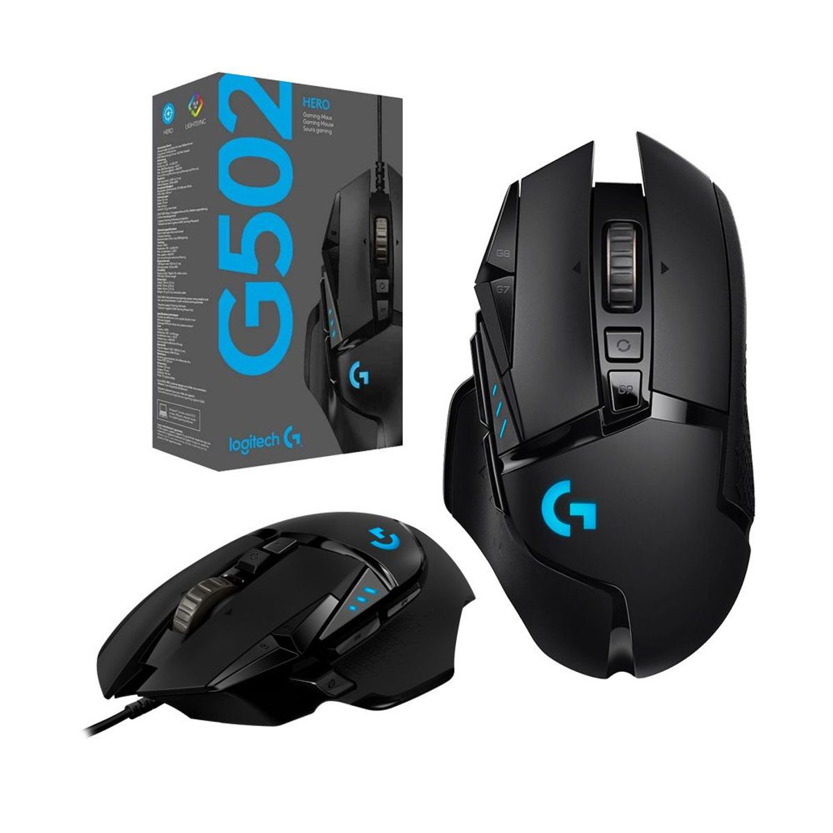LOGITECH - Mouse Gamer Logitech G502 Hero RGB 11 Botones 25K DPI