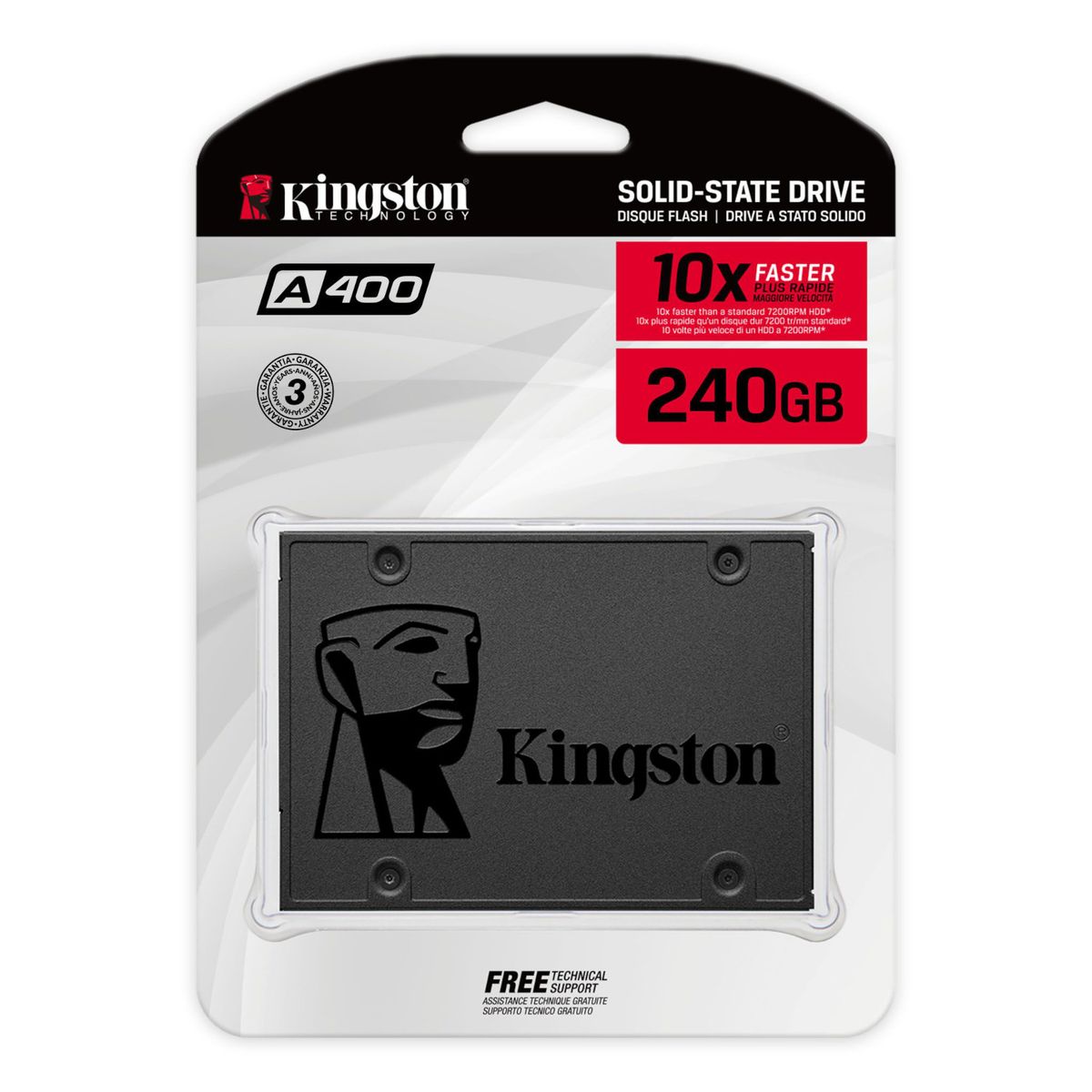 KINGSTON - SSD Disco Solido Kingston A400 240 GB 2.5" SATA