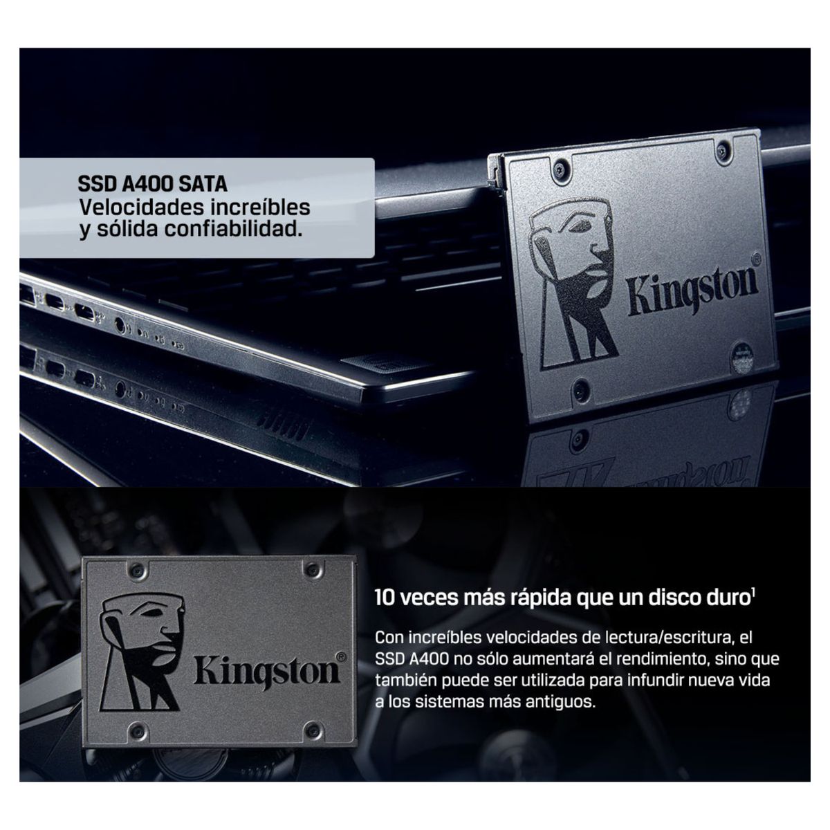 KINGSTON - SSD Disco Solido Kingston A400 480GB 2.5 SATA