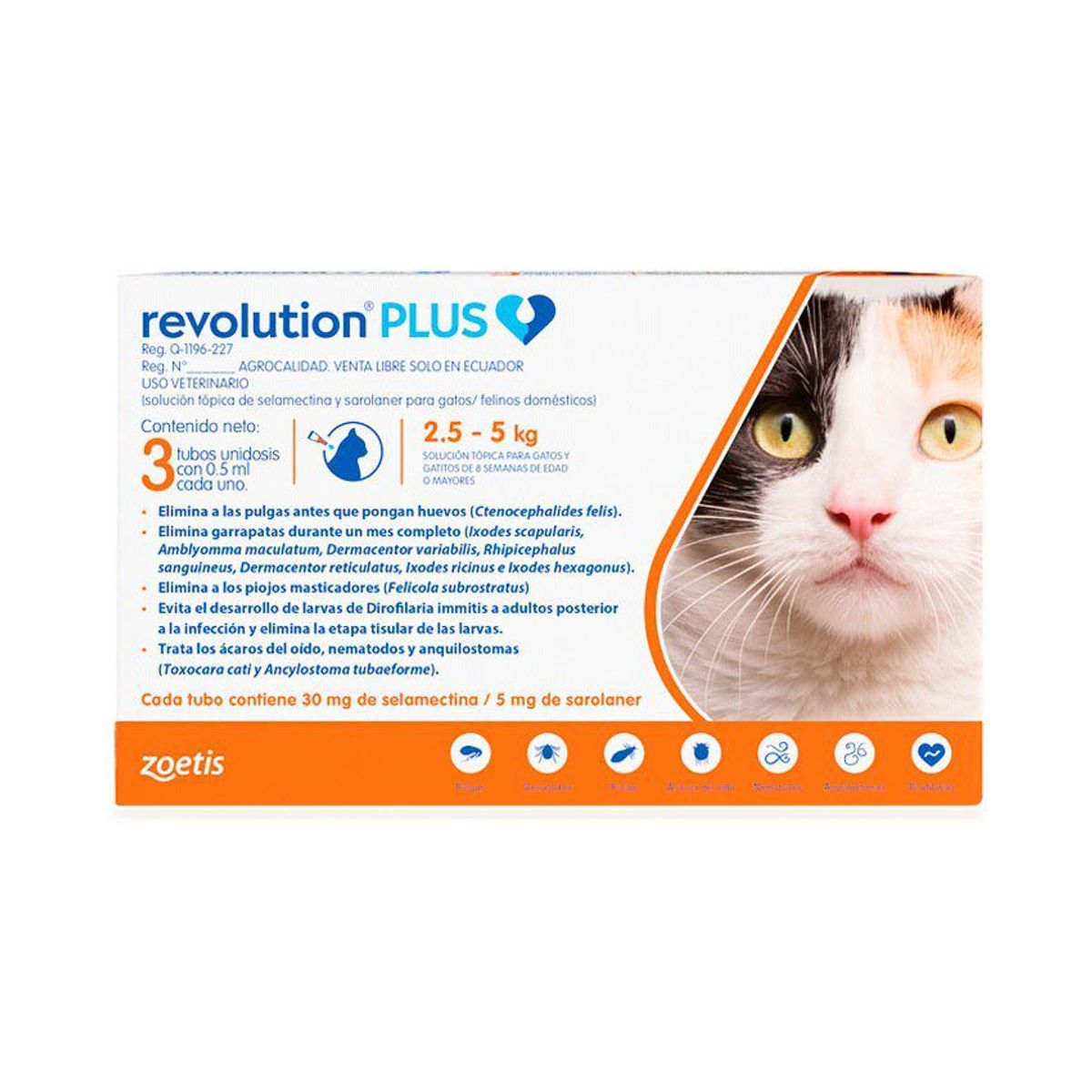 ZOETIS - Revolution plus para gatos de 2.5 a 5kg