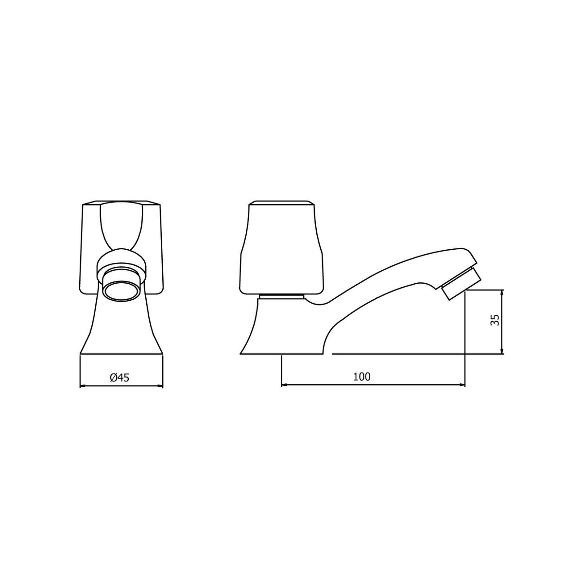 VAINSA - Llave Para Lavatorio Avante Hecho En Bronce Vainsa