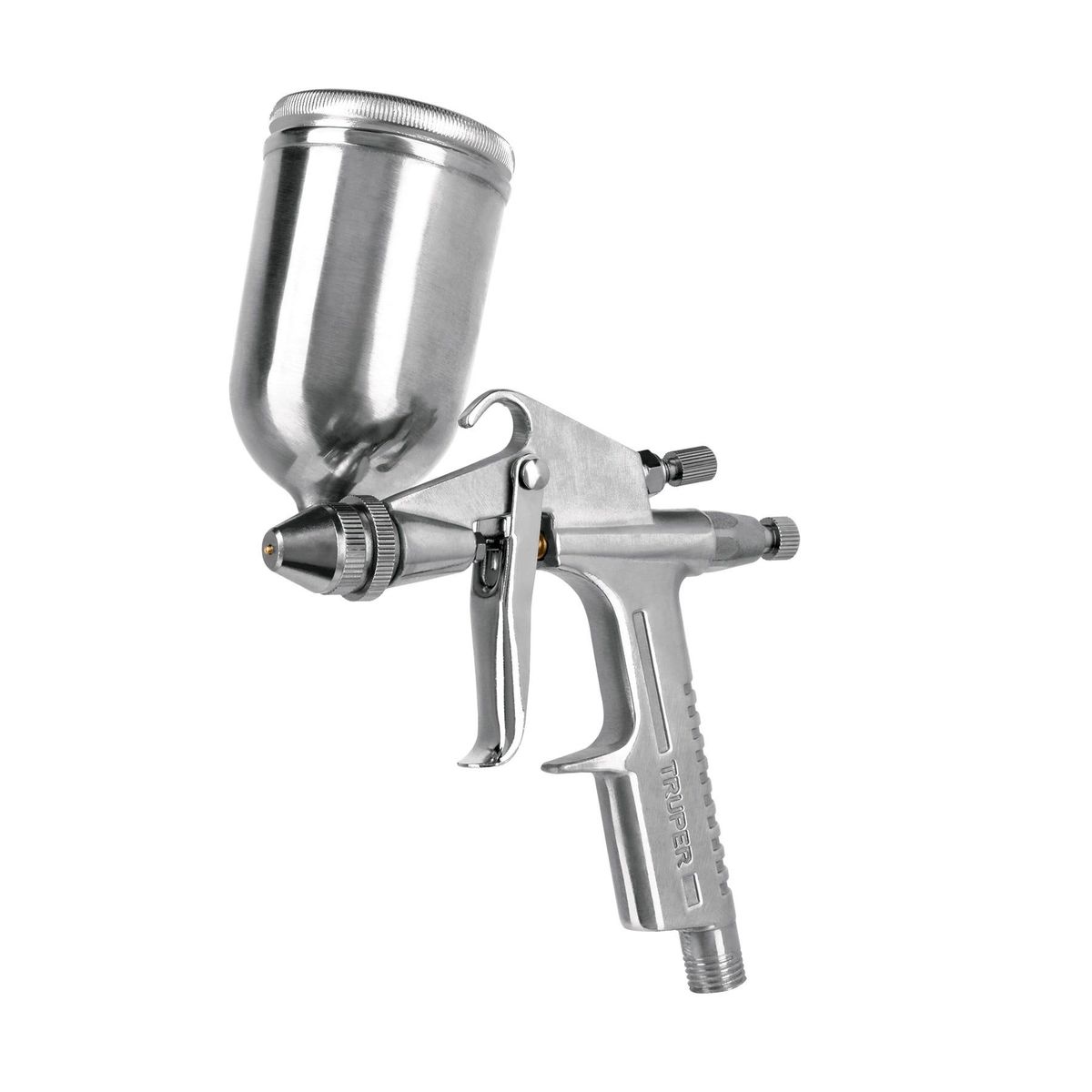 TRUPER - Pistola para retoque gravedad LVMP vaso aluminio 0.5 mm Truper