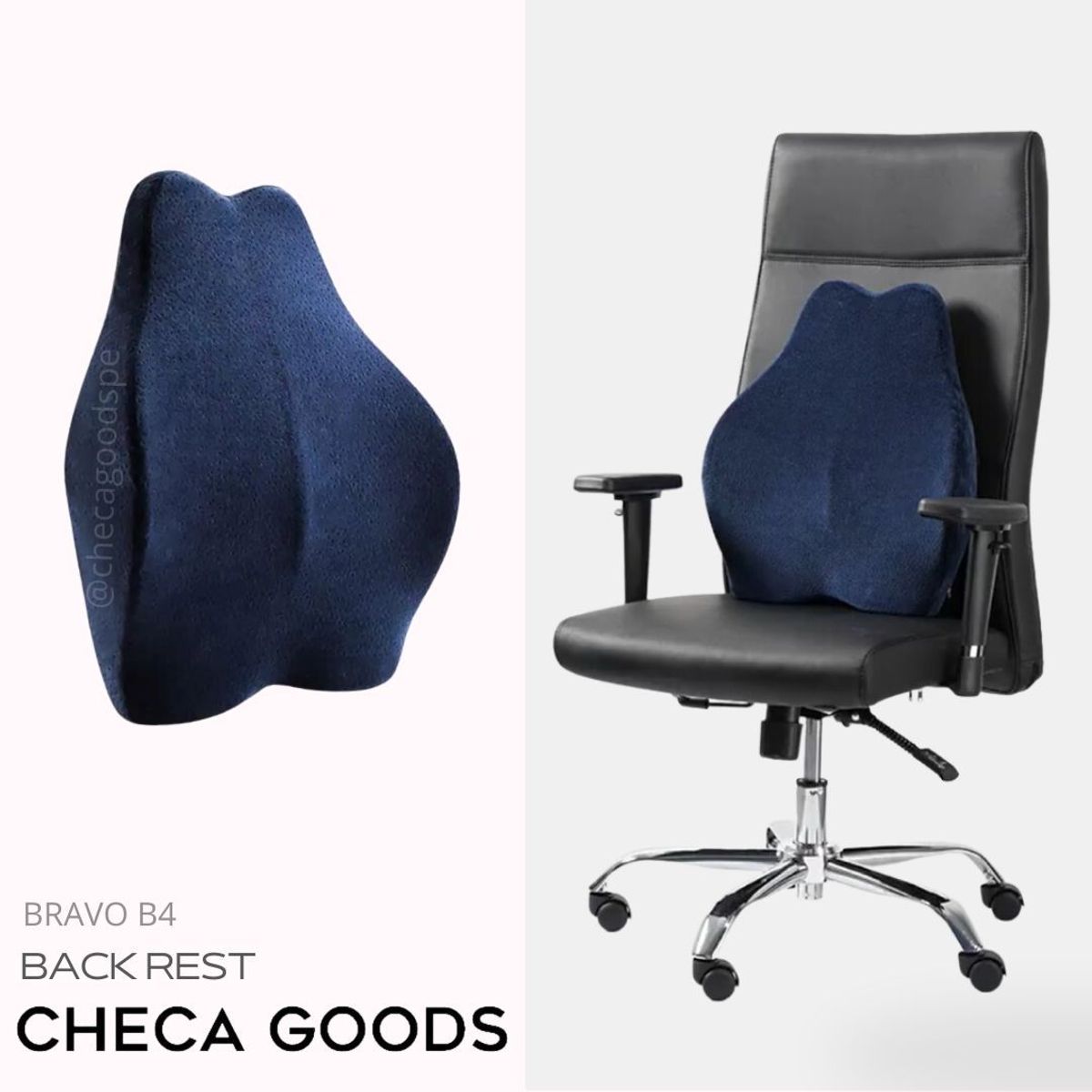 CHECAGOODS - Respaldar para cuidado de Espalda Ergonómico Checa Goods B4 Azul