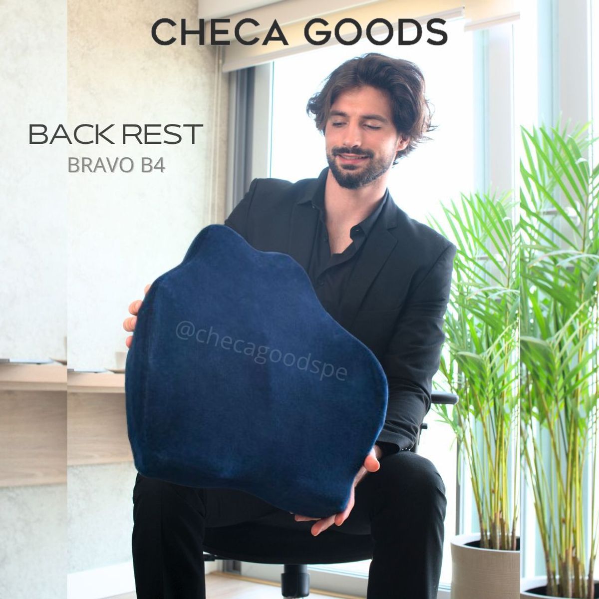 CHECAGOODS - Respaldar para cuidado de Espalda Ergonómico Checa Goods B4 Azul