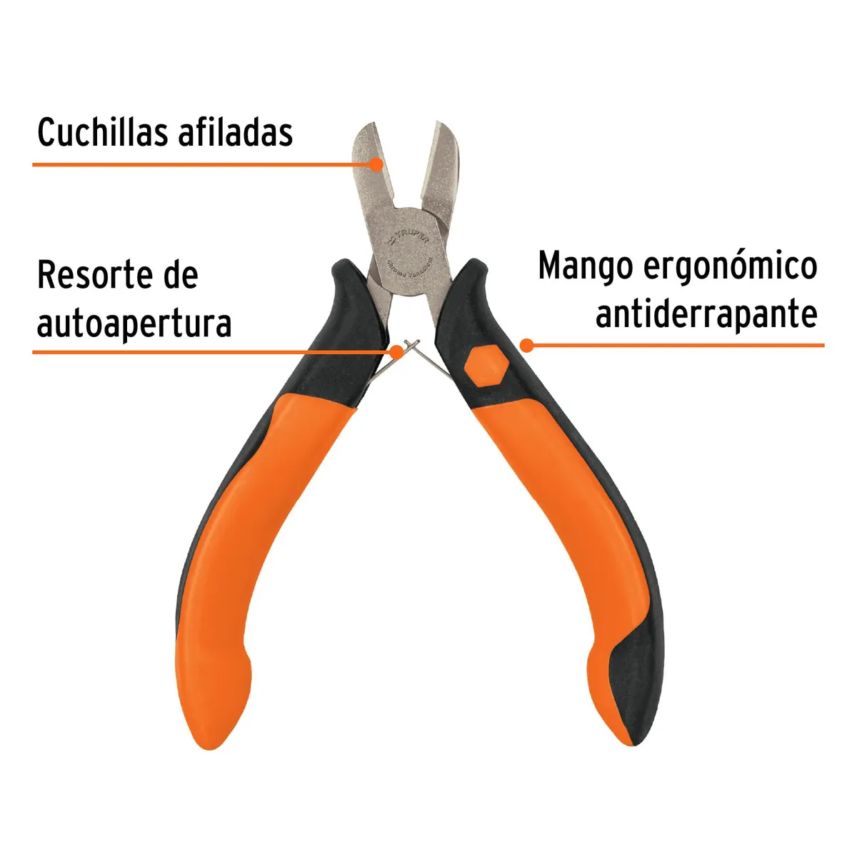 TRUPER - Juego de 3 mini alicates mango confort grip Truper
