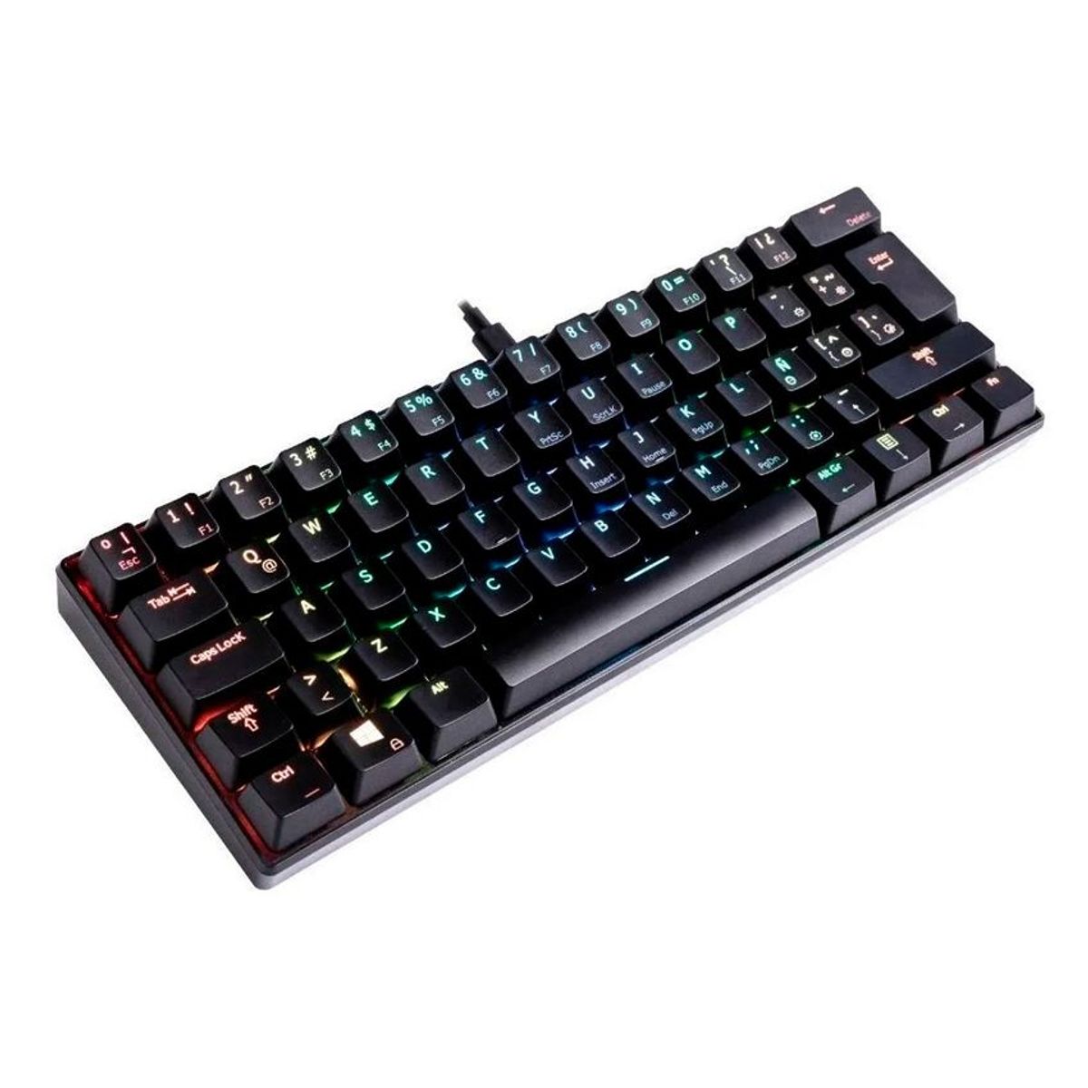 VSG - teclado gamer vsg  mintaka 60%  swiche red con luz rgb