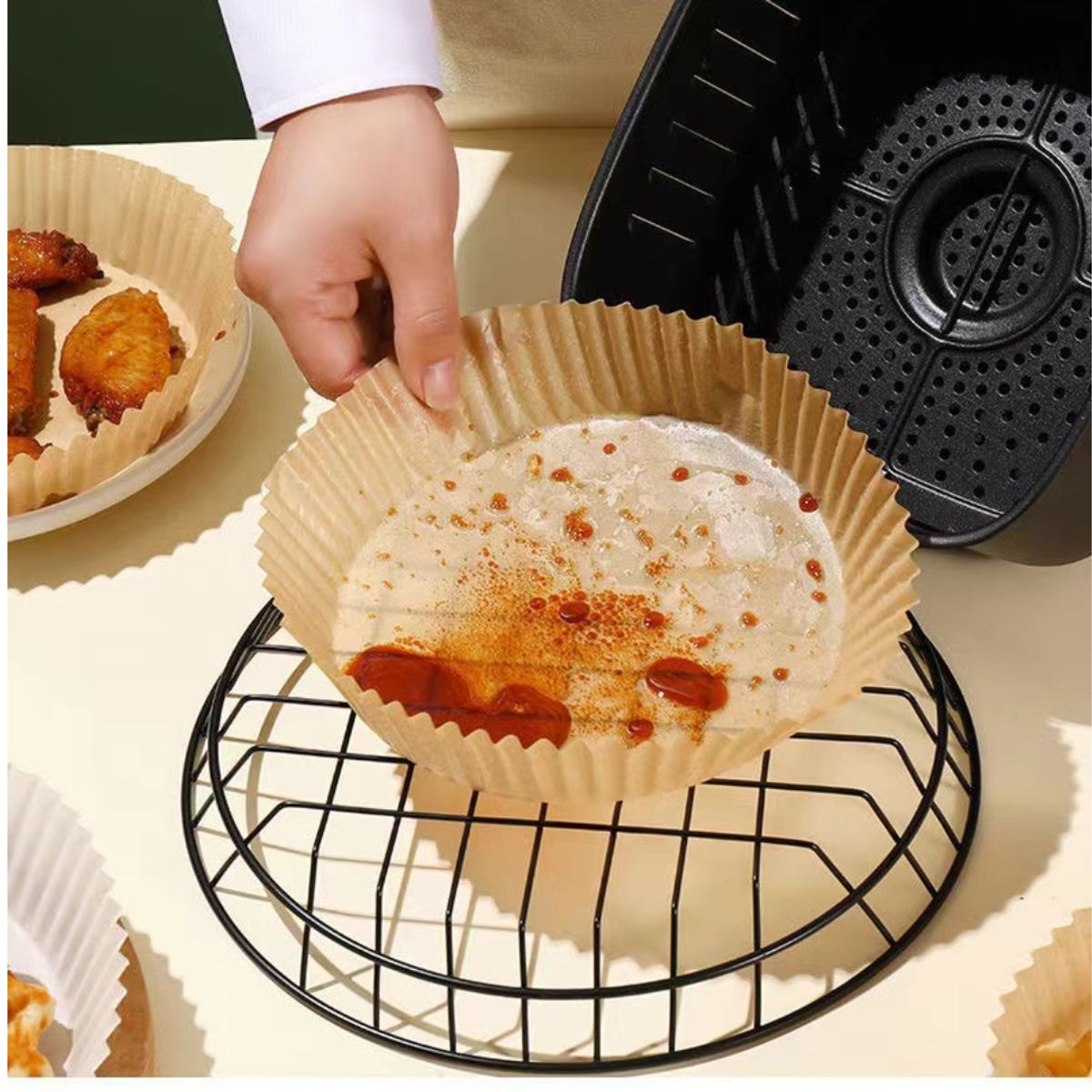 GENERICO - Papel para Freidora de Aire 100 unidades