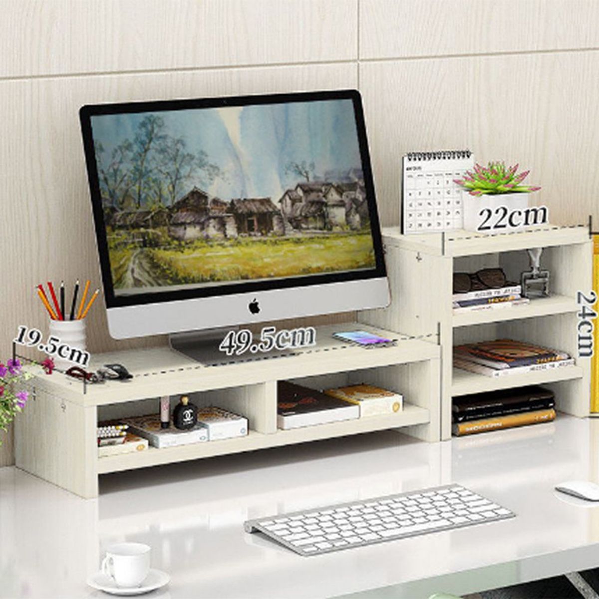 MARKET SOLUTION - Soporte de Monitor - Blanco