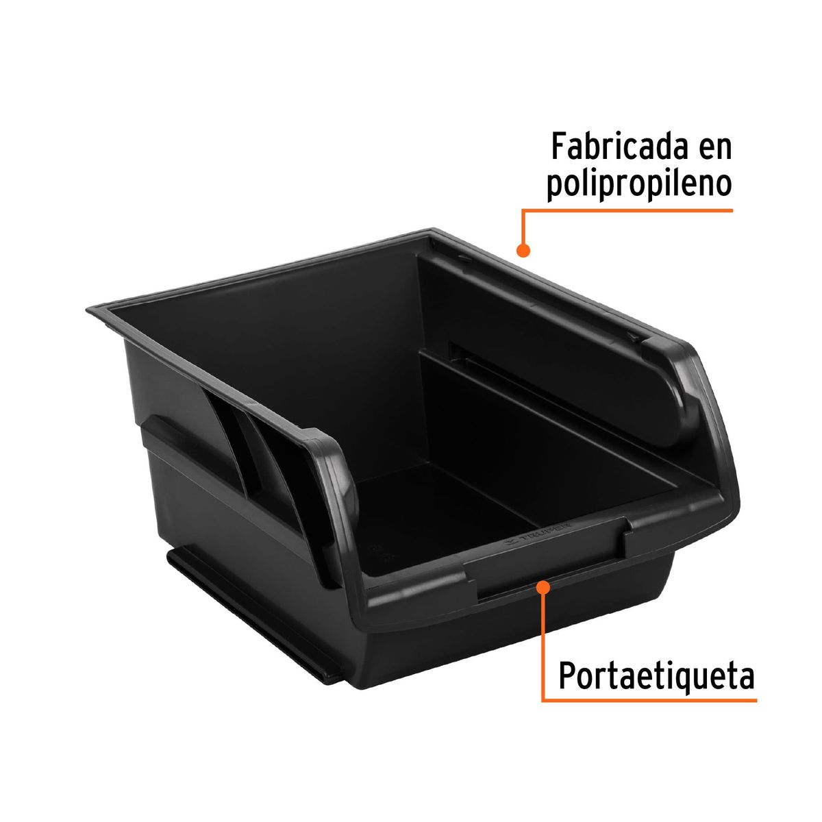 Truper - Bandeja apilable de plástico 245x17x11 cm Truper