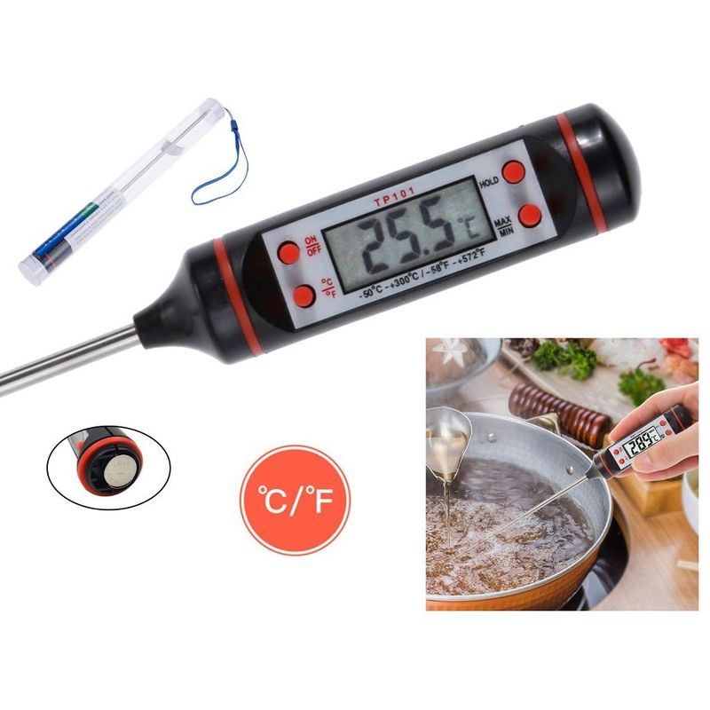 GENERICO - Termometro Cocina Digital LCD Temperatura C° F°Comida Líquidos