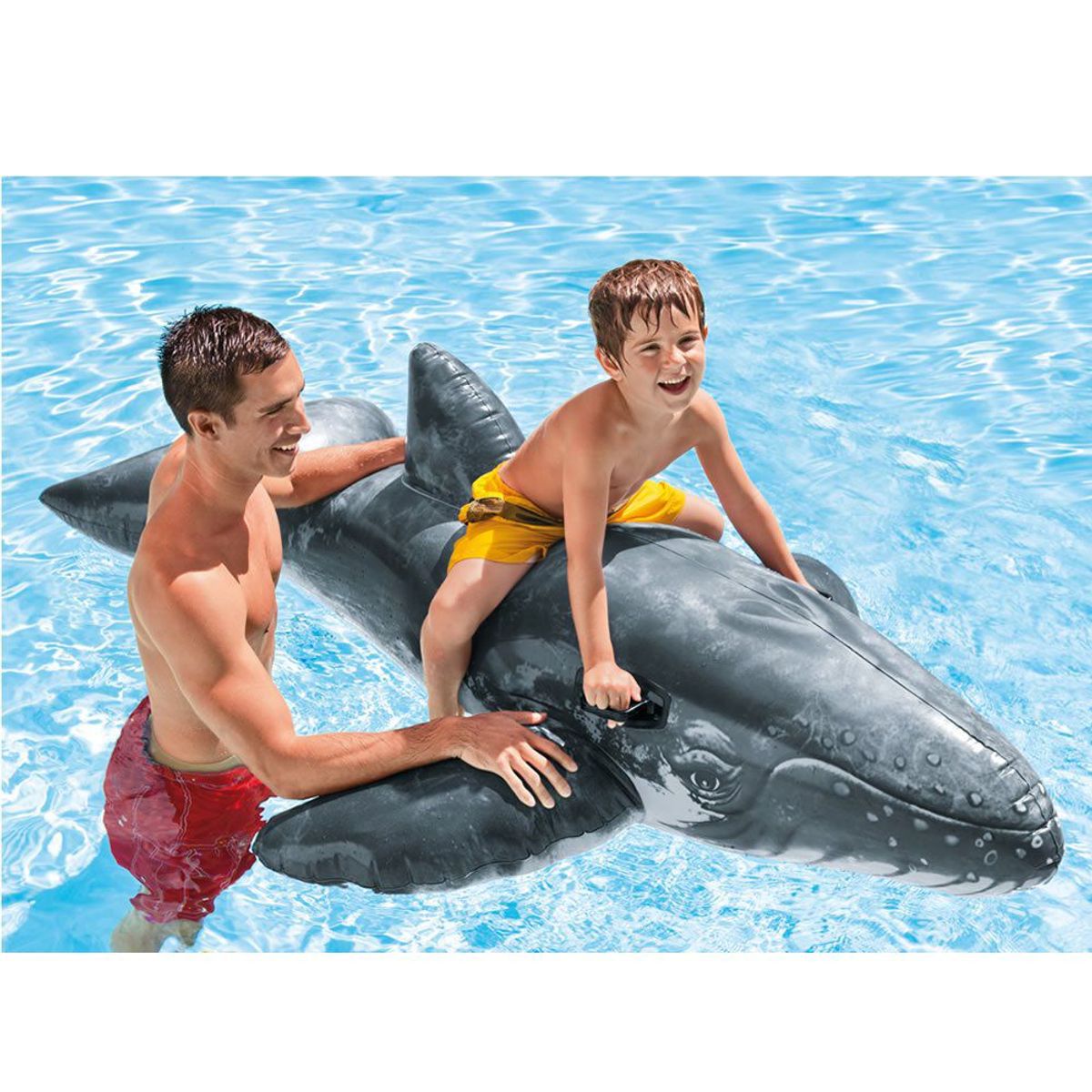 INTEX - Flotador inflable didactico modelo ballena gris - Intex