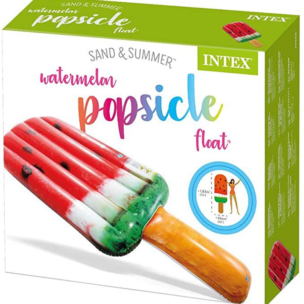 INTEX - Flotador inflable didáctico modelo Paleta de helado Sandia