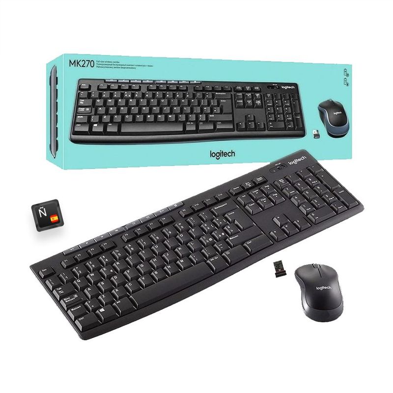 LOGITECH - Teclado  Mouse Logitech MK270 Inalámbricos Confort