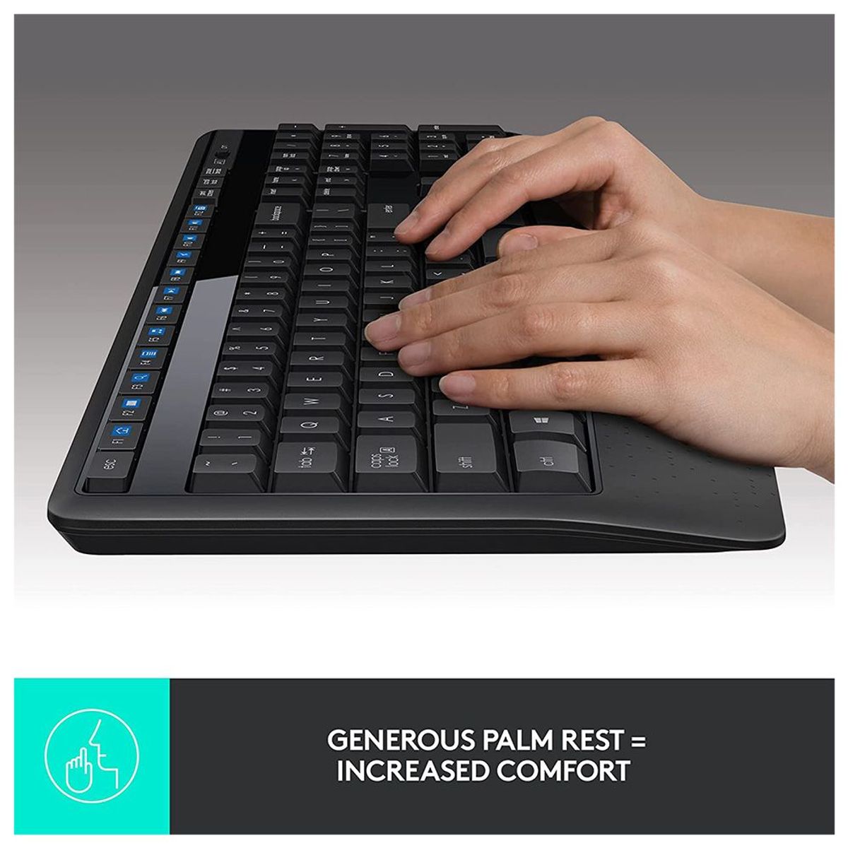 LOGITECH - Teclado & Mouse Logitech Inalámbricos MK345 Confort  Plug and Play