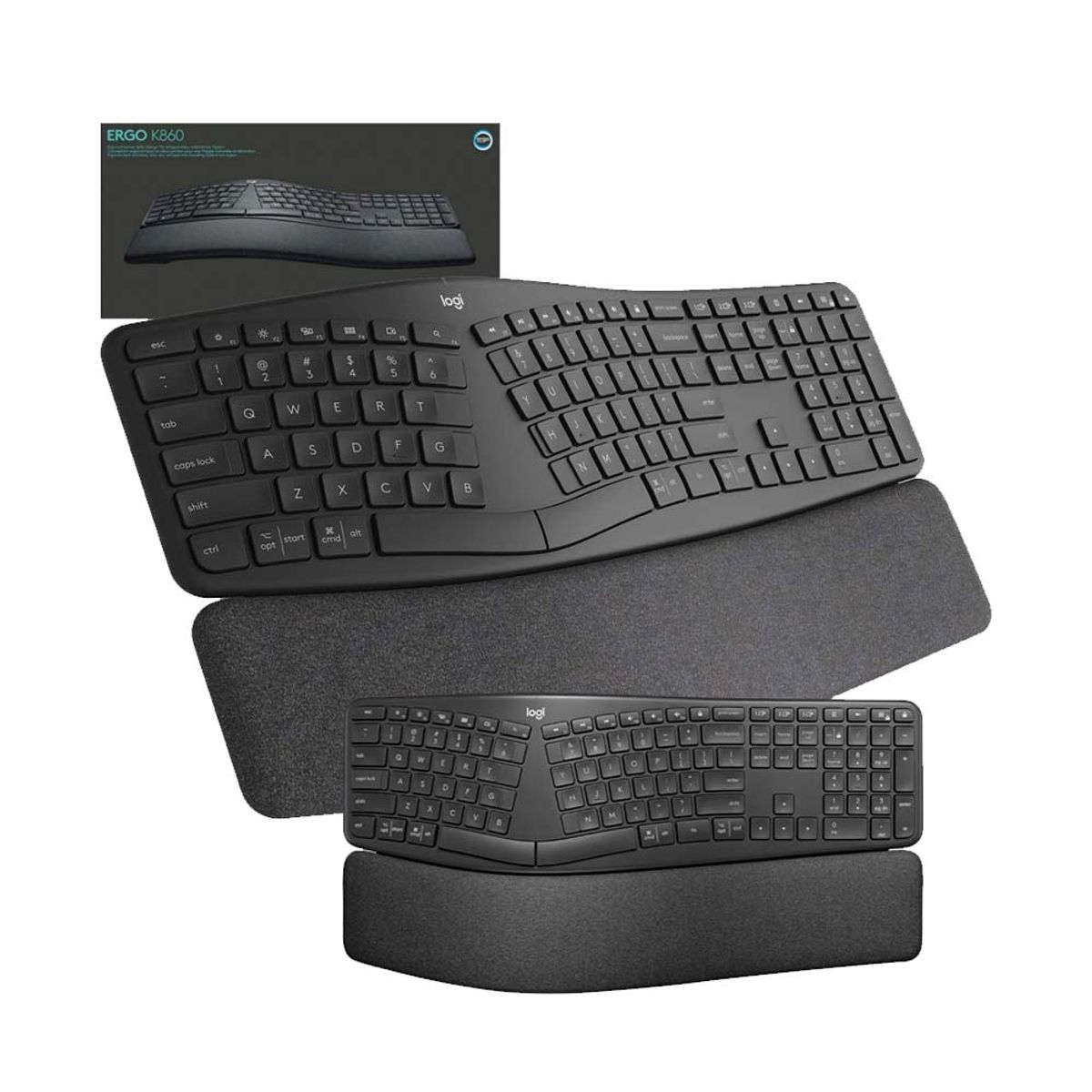 LOGITECH - Teclado Logitech K860 ERGO Inalambrico Ergonómico Bluetooth