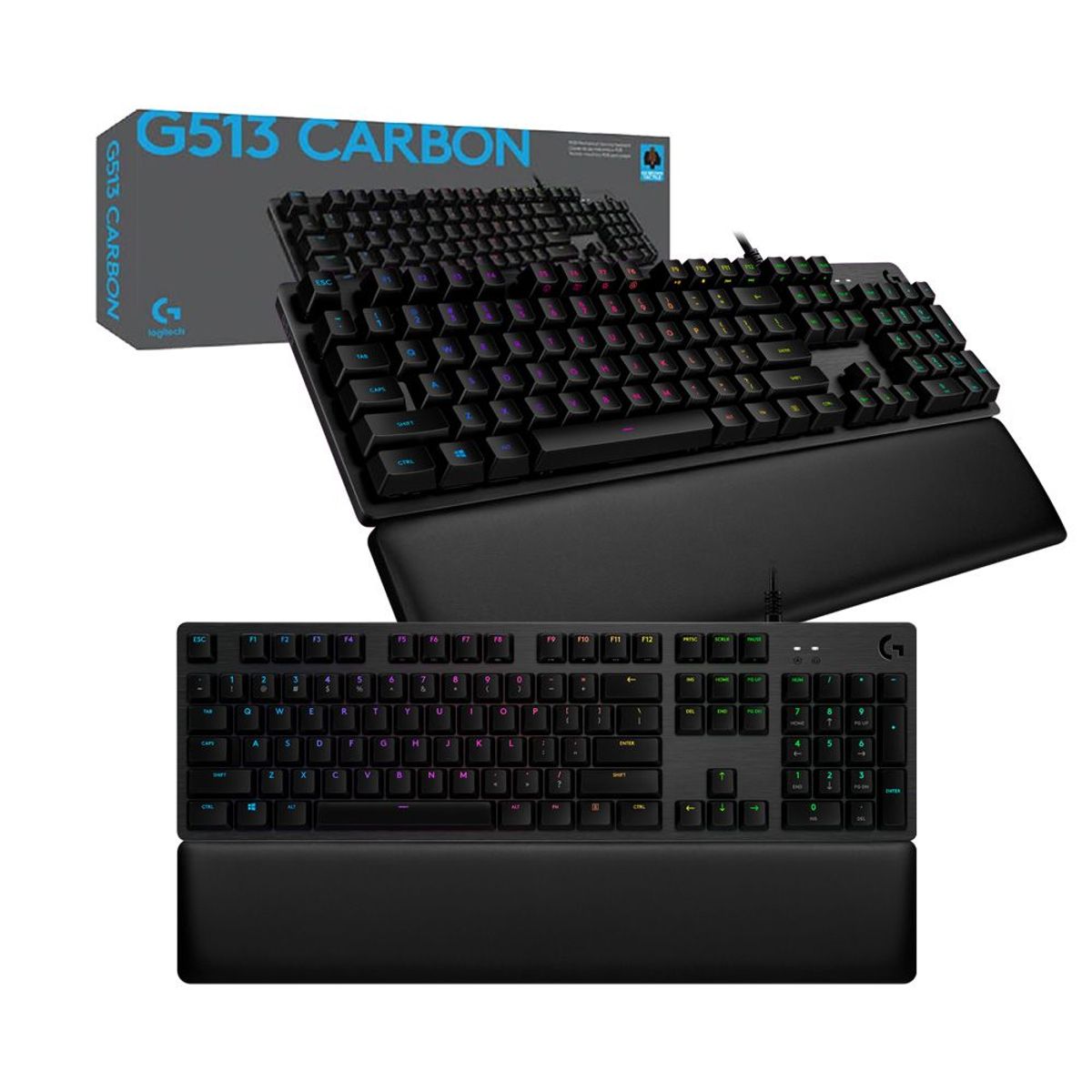 LOGITECH - Teclado Gamer Logitech G513 RGB Mecánico Reposamanos Incluido