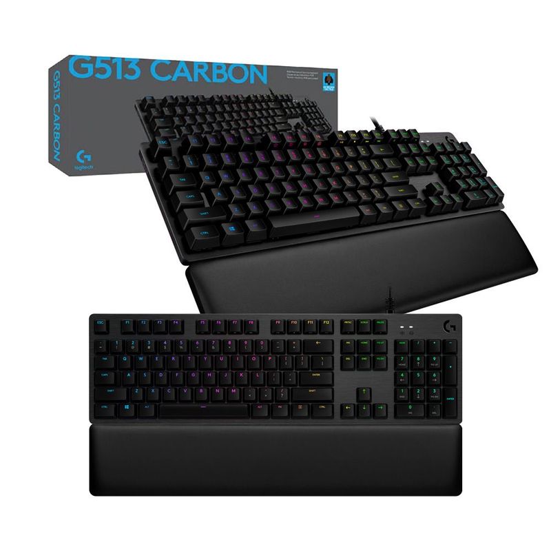 LOGITECH - Teclado Gamer Logitech G513 RGB Mecánico Reposamanos Incluido