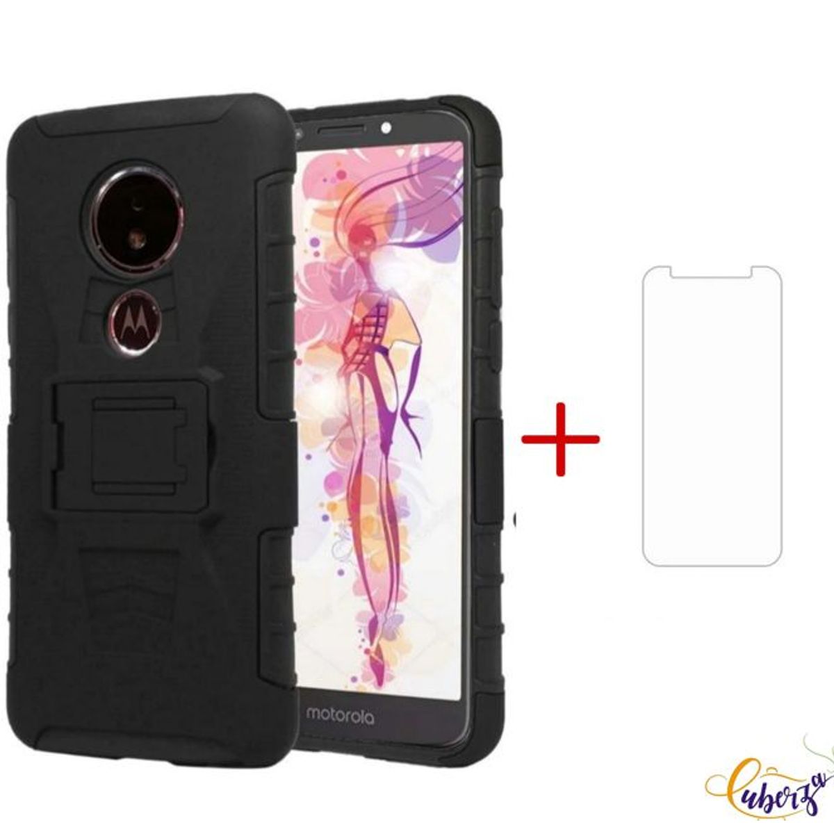 GENERICO - Case Carcasa Motorola E5 Plus  Mica Fibra de Vidrio
