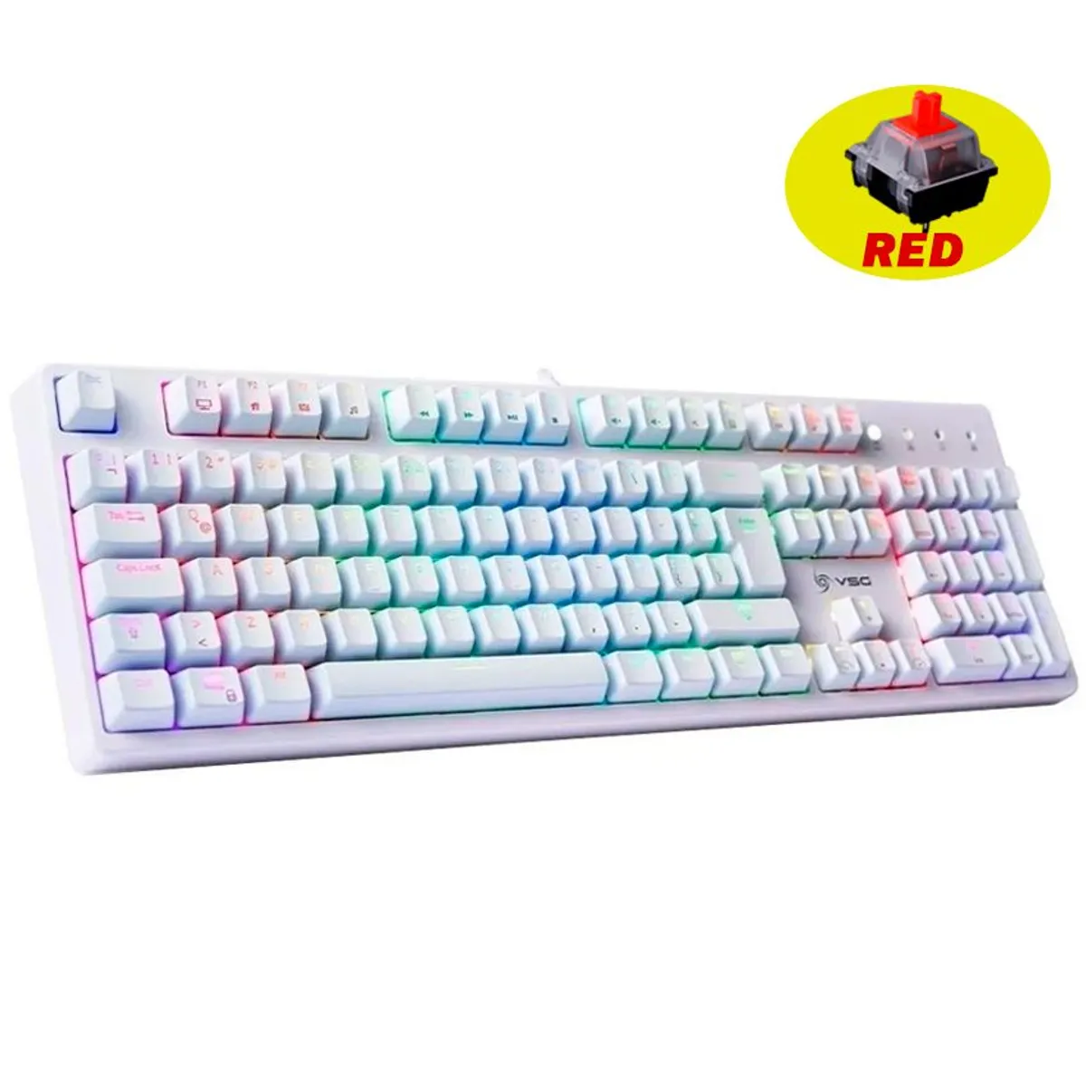 VSG - Teclado Gamer Vsg Alnilam Qwerty Kailh Red Español Luz Rgb