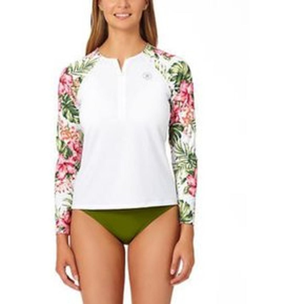 HURLEY - Licra Rashguard Manga Larga Mujer Hurley - Blanco - Blanco